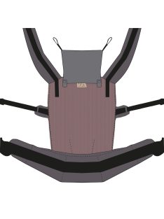 NANDU Totyogó Csatos hordozó - padlizsánlila-szürke