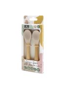 Lorelli szilikon kanalak bambusz nyéllel 2 db - Beige
