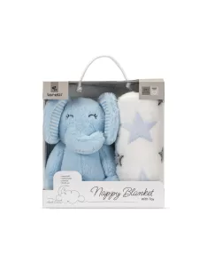 Lorelli Nappy takaró 75x90 cm - Blue Elephant