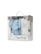 Lorelli Nappy takaró 75x90 cm - Blue Elephant