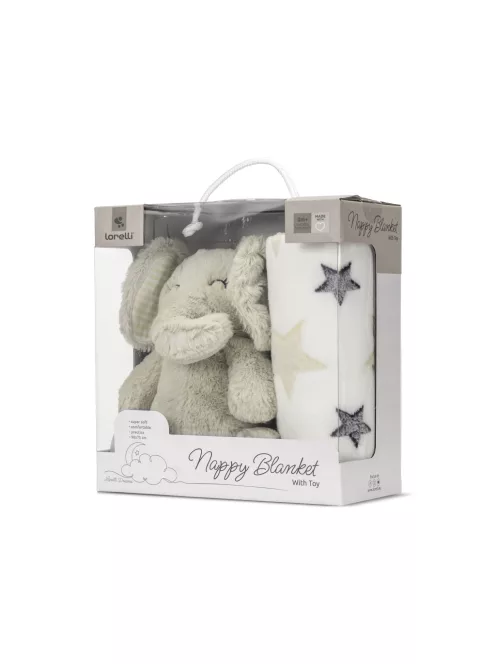 Lorelli Nappy takaró 75x90 cm - Beige Elephant