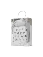 Lorelli Poffy Duo takaró 75x90 cm párnával 45x30 cm - White Grey Teddy Bear