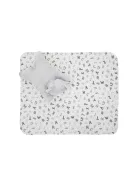 Lorelli Poffy Duo takaró 75x90 cm párnával 45x30 cm - White Grey Teddy Bear