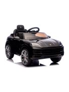 Chipolino Porsche Cayenne elektromos autó bőr üléssel - black