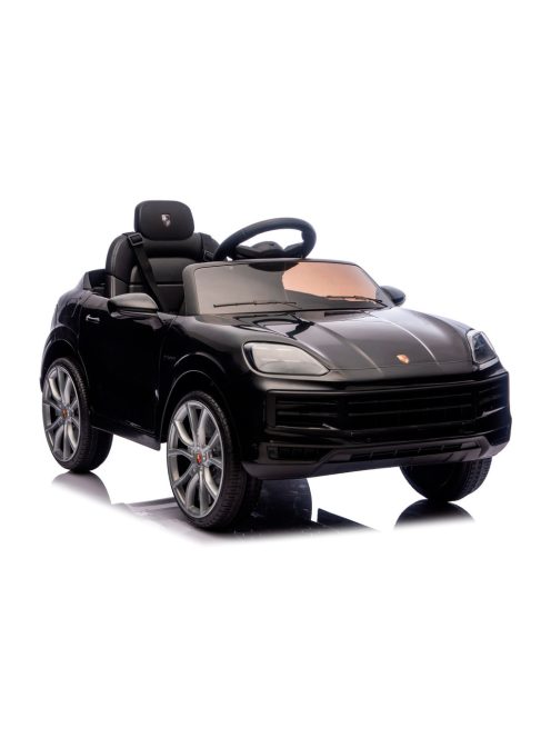 Chipolino Porsche Cayenne elektromos autó bőr üléssel - black