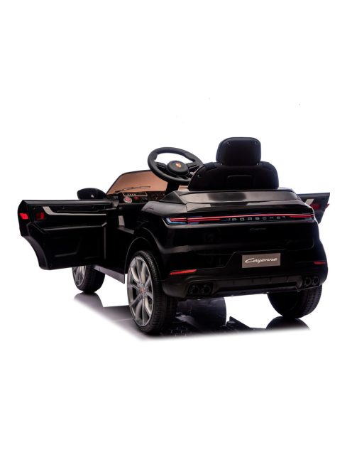 Chipolino Porsche Cayenne elektromos autó bőr üléssel - black