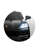 Chipolino Porsche Cayenne elektromos autó bőr üléssel - black