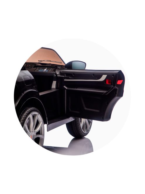 Chipolino Porsche Cayenne elektromos autó bőr üléssel - black