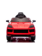 Chipolino Porsche Cayenne elektromos autó bőr üléssel - red