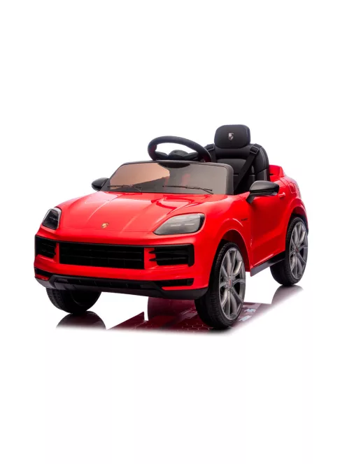 Chipolino Porsche Cayenne elektromos autó bőr üléssel - red
