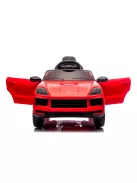 Chipolino Porsche Cayenne elektromos autó bőr üléssel - red