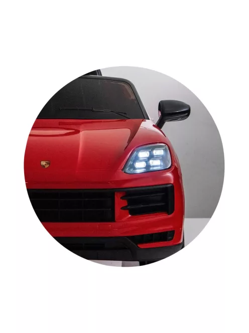 Chipolino Porsche Cayenne elektromos autó bőr üléssel - red