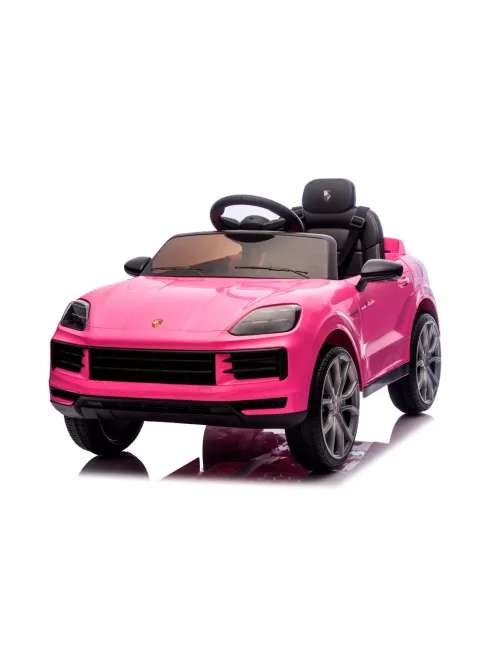 Chipolino Porsche Cayennee lektromos autó bőr üléssel - pink