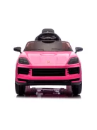 Chipolino Porsche Cayennee lektromos autó bőr üléssel - pink