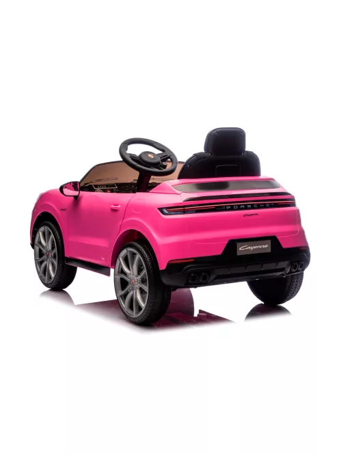 Chipolino Porsche Cayennee lektromos autó bőr üléssel - pink