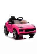 Chipolino Porsche Cayennee lektromos autó bőr üléssel - pink