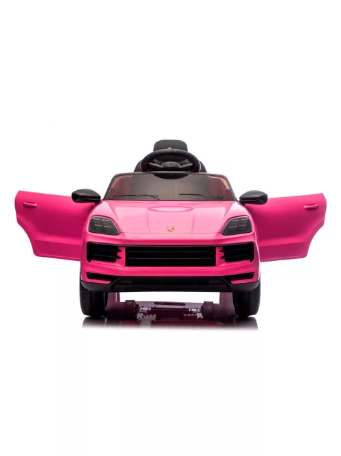 Chipolino Porsche Cayennee lektromos autó bőr üléssel - pink