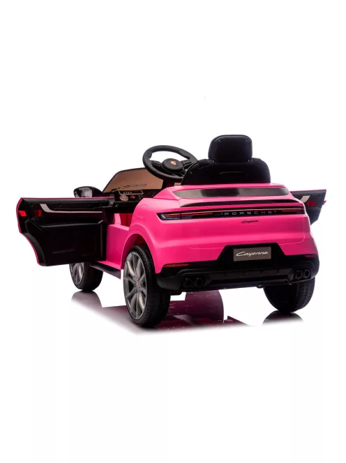 Chipolino Porsche Cayennee lektromos autó bőr üléssel - pink
