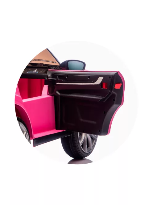 Chipolino Porsche Cayennee lektromos autó bőr üléssel - pink