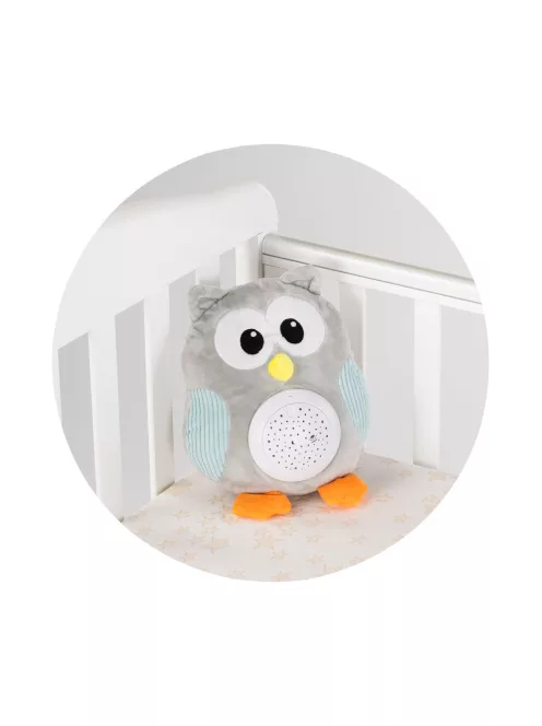 Chipolino projektoros zenélő plüss játék - Owl