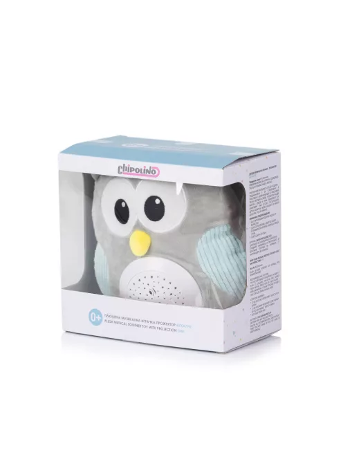 Chipolino projektoros zenélő plüss játék - Owl