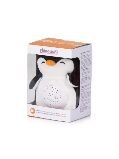 Chipolino projektoros zenélő plüss játék - Penguin
