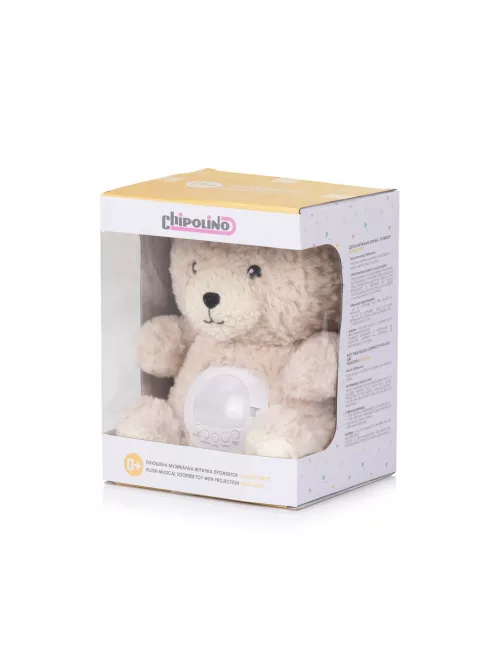 Chipolino projektoros zenélő plüss játék - Bear beige