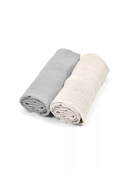 Albero Mio muszlin pelenka, 2 darabos csomag - CC3 Grey
