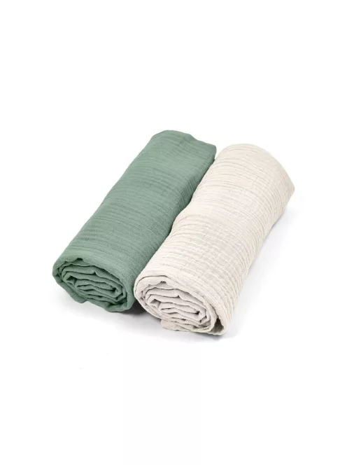Albero Mio muszlin pelenka, 2 darabos csomag - CC4 Green