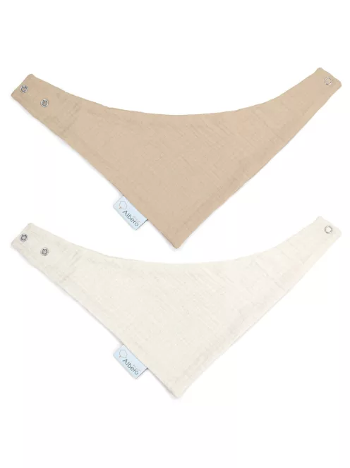 Albero Mio muszlin előke, 2 darabos csomag - WM447 Biscuit beige