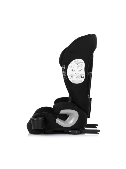 Chipolino Patrol autósülés Isofix 100-150cm - noir