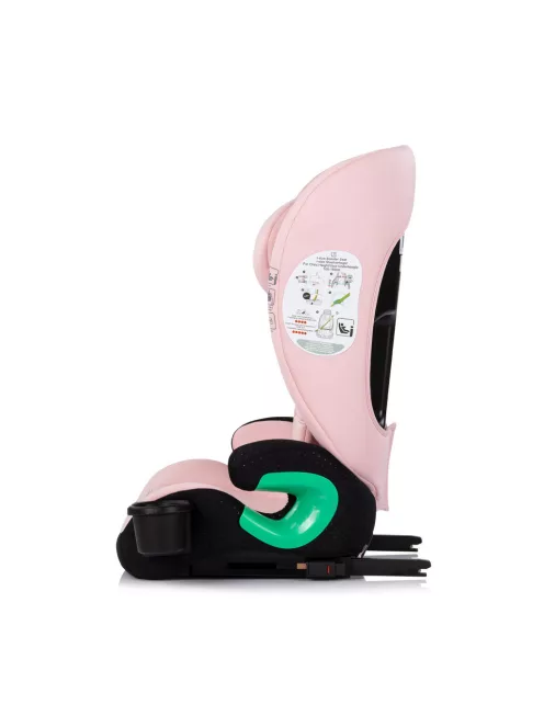 Chipolino Patrol autósülés Isofix 100-150cm - powder pink