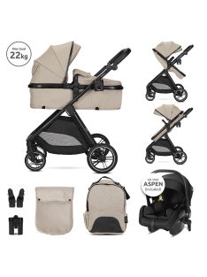   Lorelli Aspen 3az1-ben multifunkciós babakocsi - Cappucino (2 doboz)