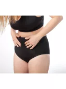 MomCare Császármetszés utáni Hasleszorító Bugyi beépített C-Satin panellel a heg körül - fekete L-XL