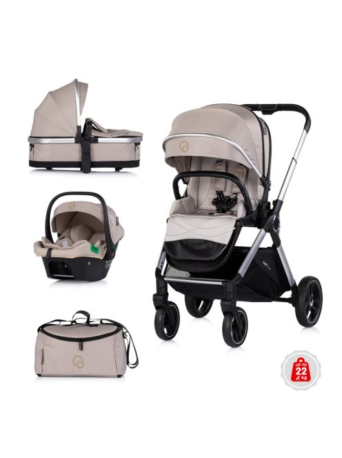 Chipolino Euphoria 3 az 1-ben újszülött babakocsi - Latte