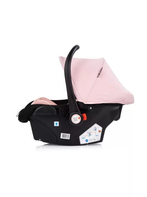 Chipolino Amore autóshordozó adapterrel 40-87cm - Pink powder