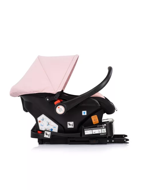 Chipolino Amore autóshordozó adapterrel 40-87cm - Pink powder