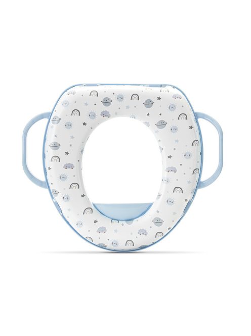 Lorelli párnázott WC szűkítő fogantyúval - Planets Blue