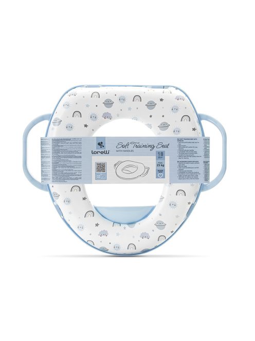 Lorelli párnázott WC szűkítő fogantyúval - Planets Blue