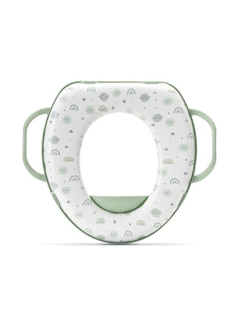Lorelli párnázott WC szűkítő fogantyúval - Planets Green