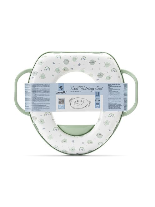Lorelli párnázott WC szűkítő fogantyúval - Planets Green