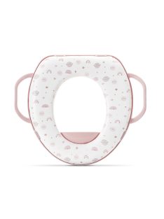   Lorelli párnázott WC szűkítő fogantyúval - Planets Pink