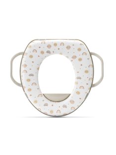   Lorelli párnázott WC szűkítő fogantyúval - Planets Beige