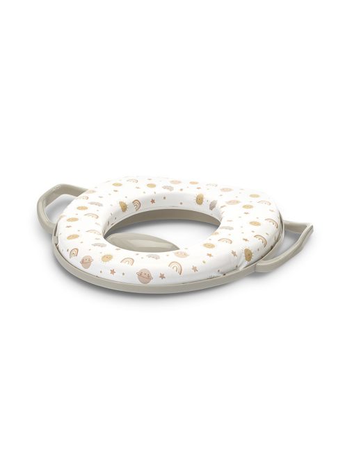 Lorelli párnázott WC szűkítő fogantyúval - Planets Beige