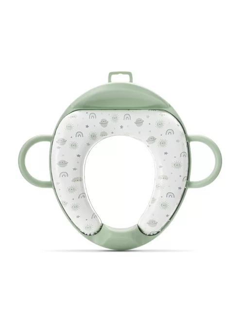 Lorelli párnázott WC szűkítő háttámlával - Planets Green
