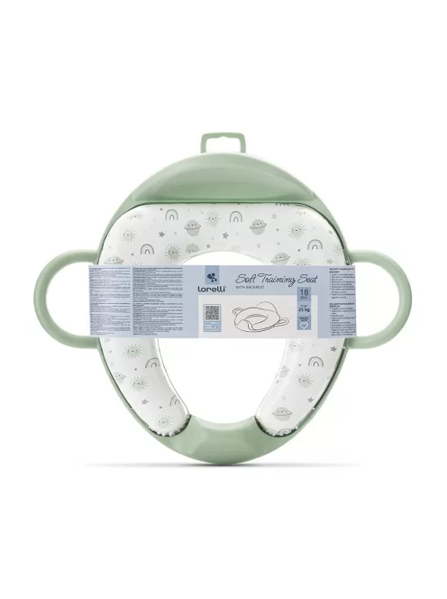Lorelli párnázott WC szűkítő háttámlával - Planets Green