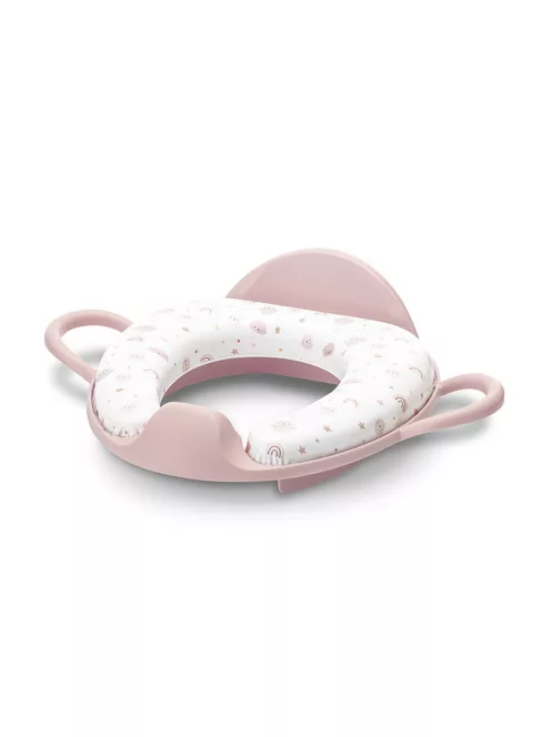Lorelli párnázott WC szűkítő háttámlával - Planets Pink