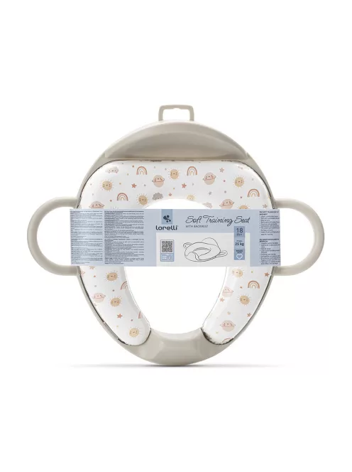 Lorelli párnázott WC szűkítő háttámlával - Planets Beige