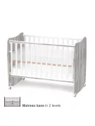 Lorelli Stars ringatható kiságy 60x120 - White / Artwood