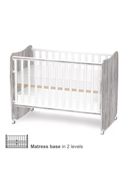 Lorelli Stars ringatható kiságy 60x120 - White / Artwood